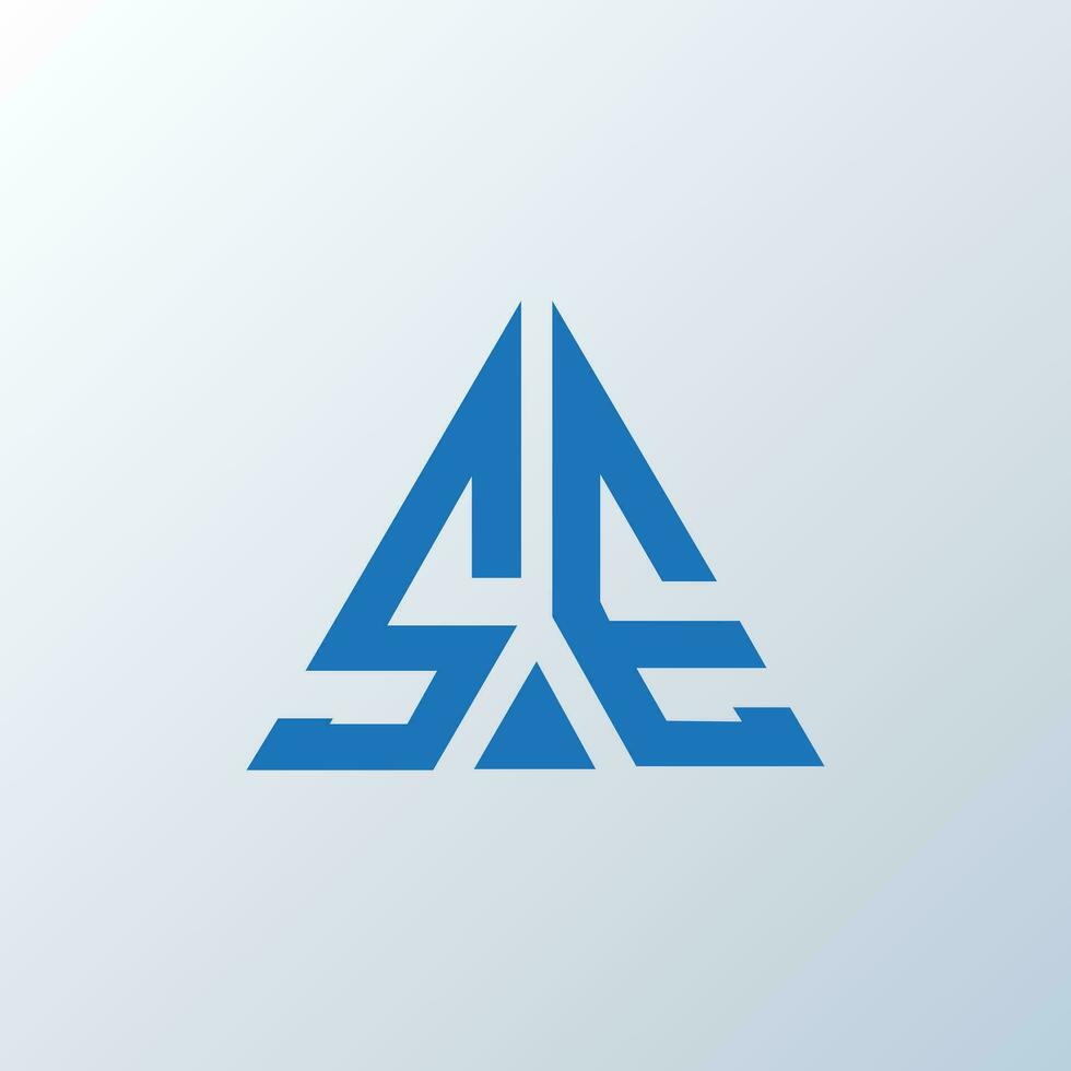 SE letter logo creative design. SE unique design. vector