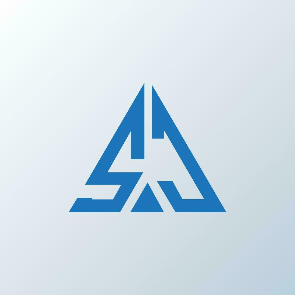 SJ letter logo creative design. SJ unique design. vector