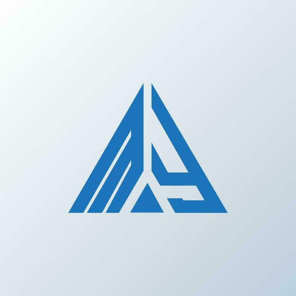 MY letter logo creative design. MY unique design. vector