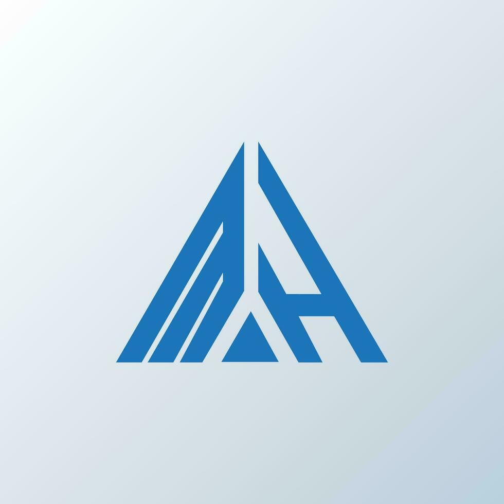 MH letter logo creative design. MH unique design. vector