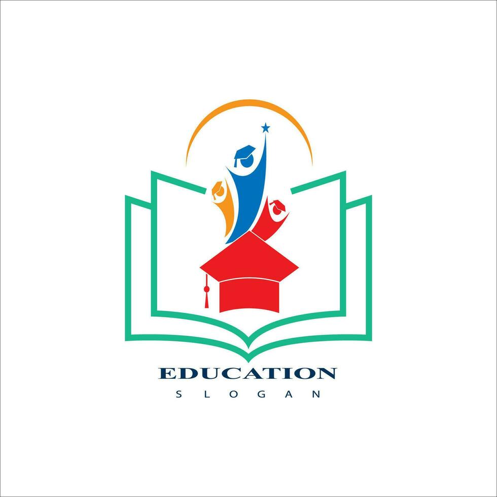 plantilla de vector de diseño de logotipo de educación