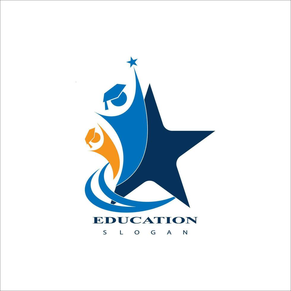 plantilla de vector de diseño de logotipo de educación