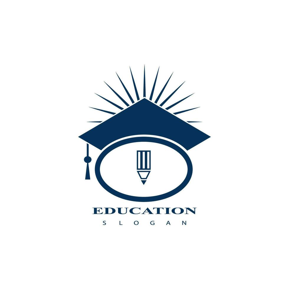 plantilla de vector de diseño de logotipo de educación