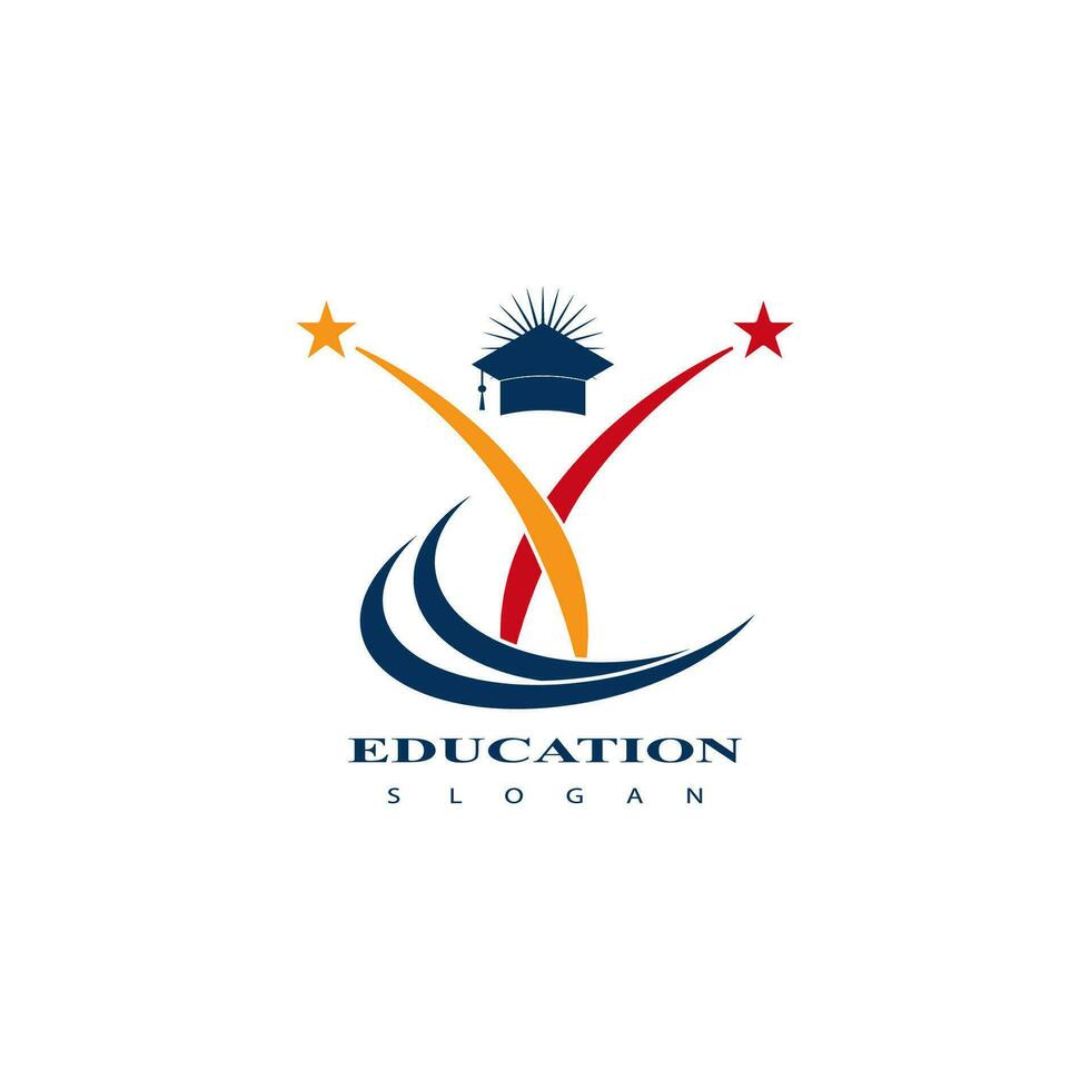 plantilla de vector de diseño de logotipo de educación