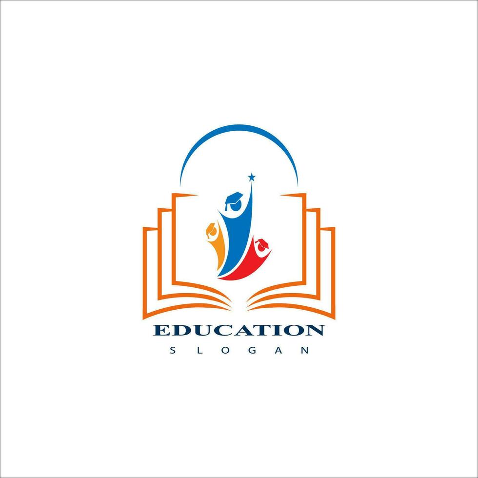 plantilla de vector de diseño de logotipo de educación