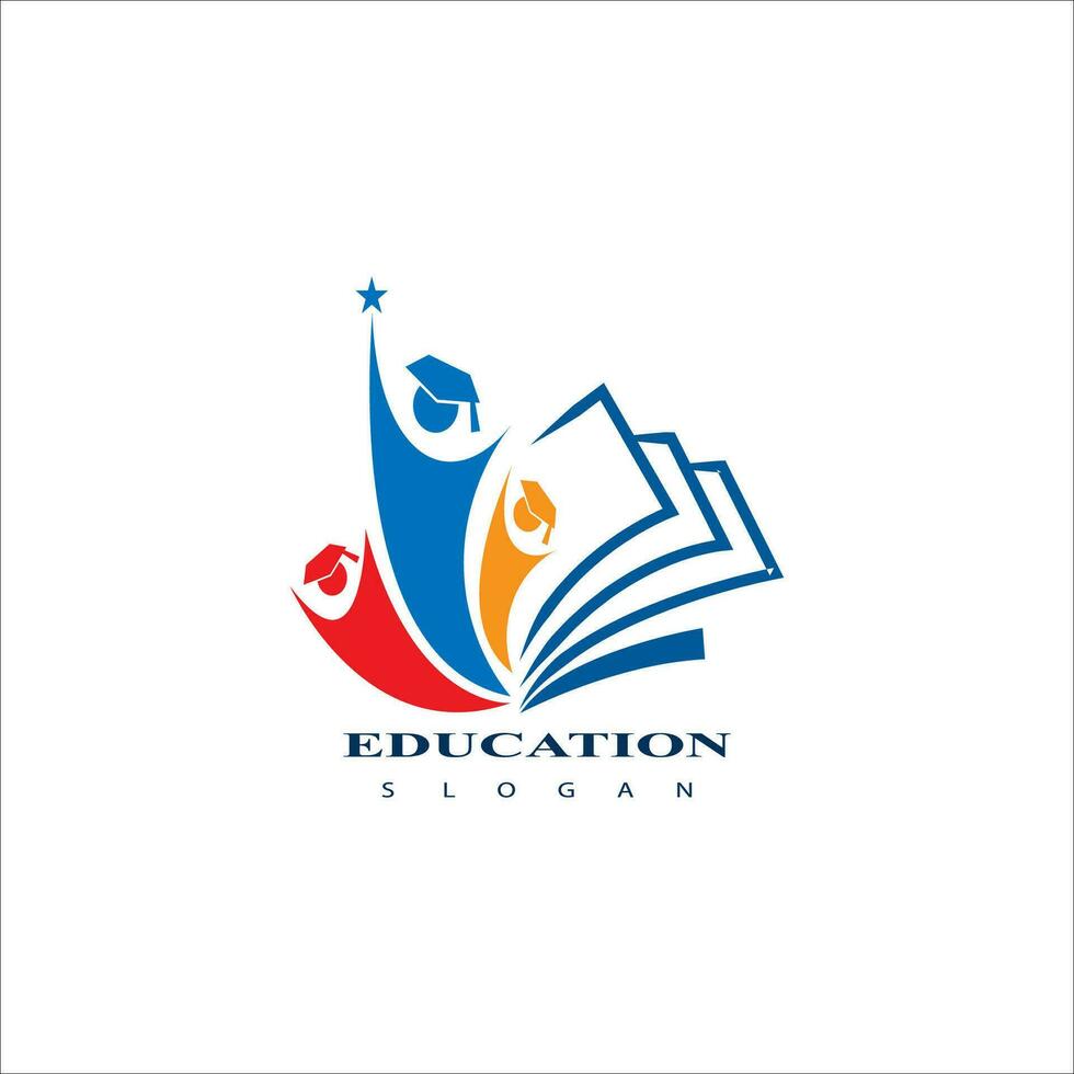 plantilla de vector de diseño de logotipo de educación