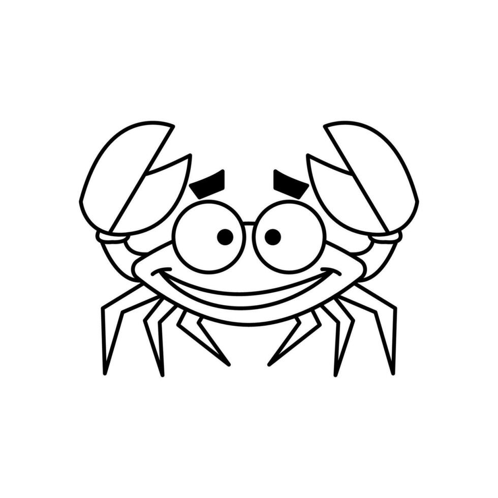 Cartoon Crab icon illustration template for many purpose vector