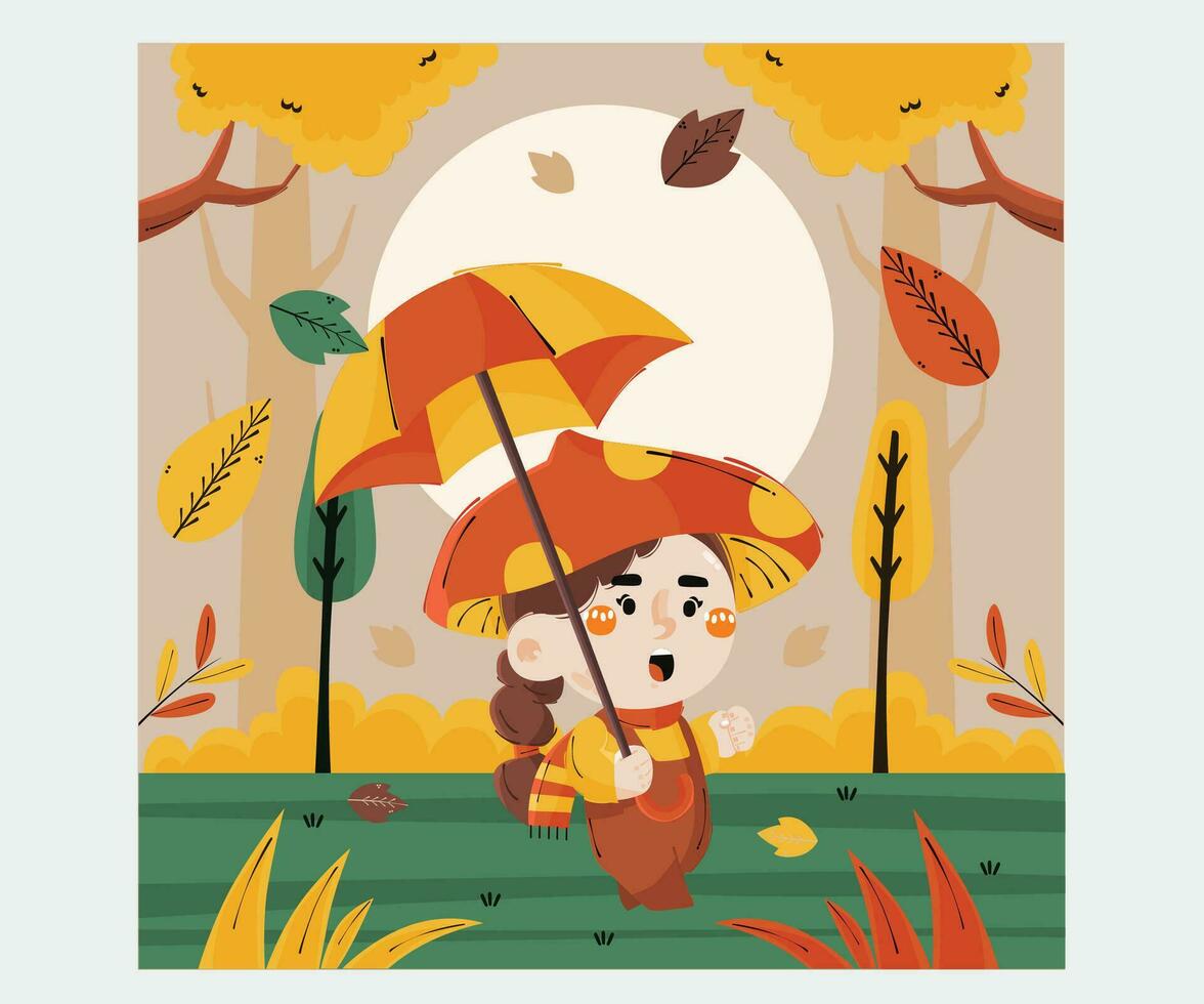 plano otoño temporada celebracion vector