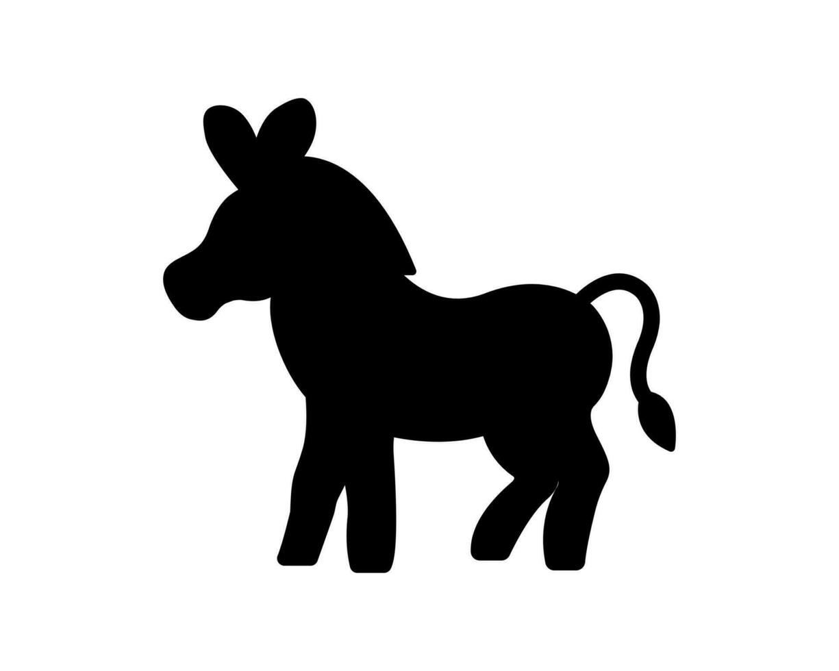 Horse silhouette icon illustration template for many purpose. Isolated on white background vector