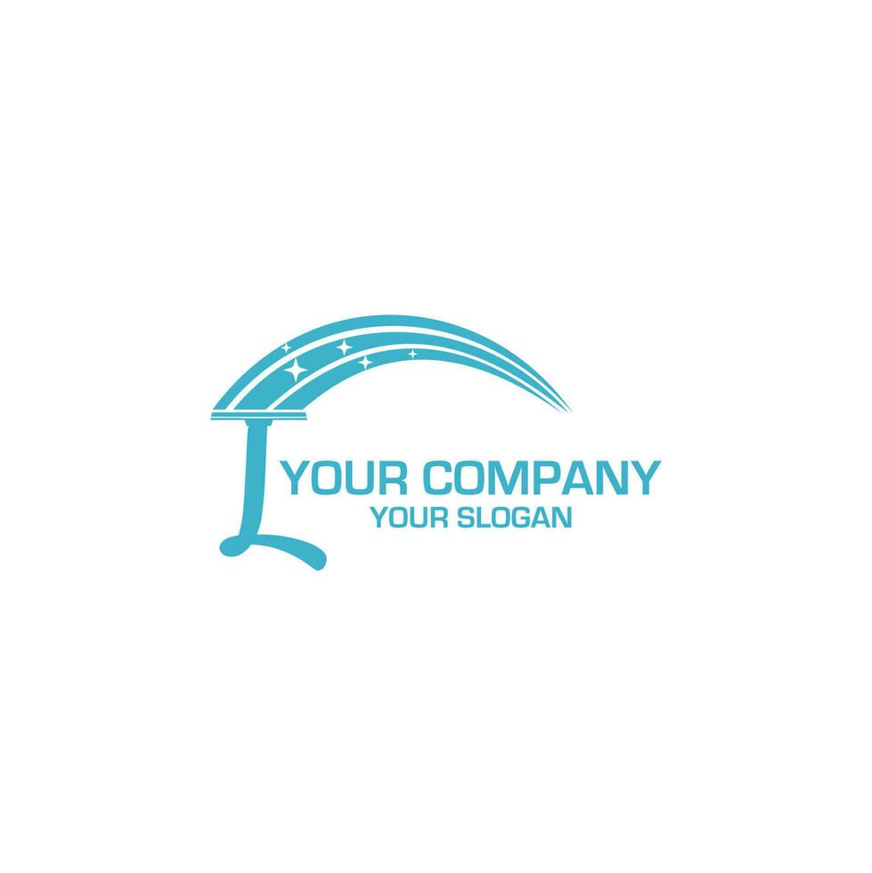 L Cleaning service Logo Design Vector