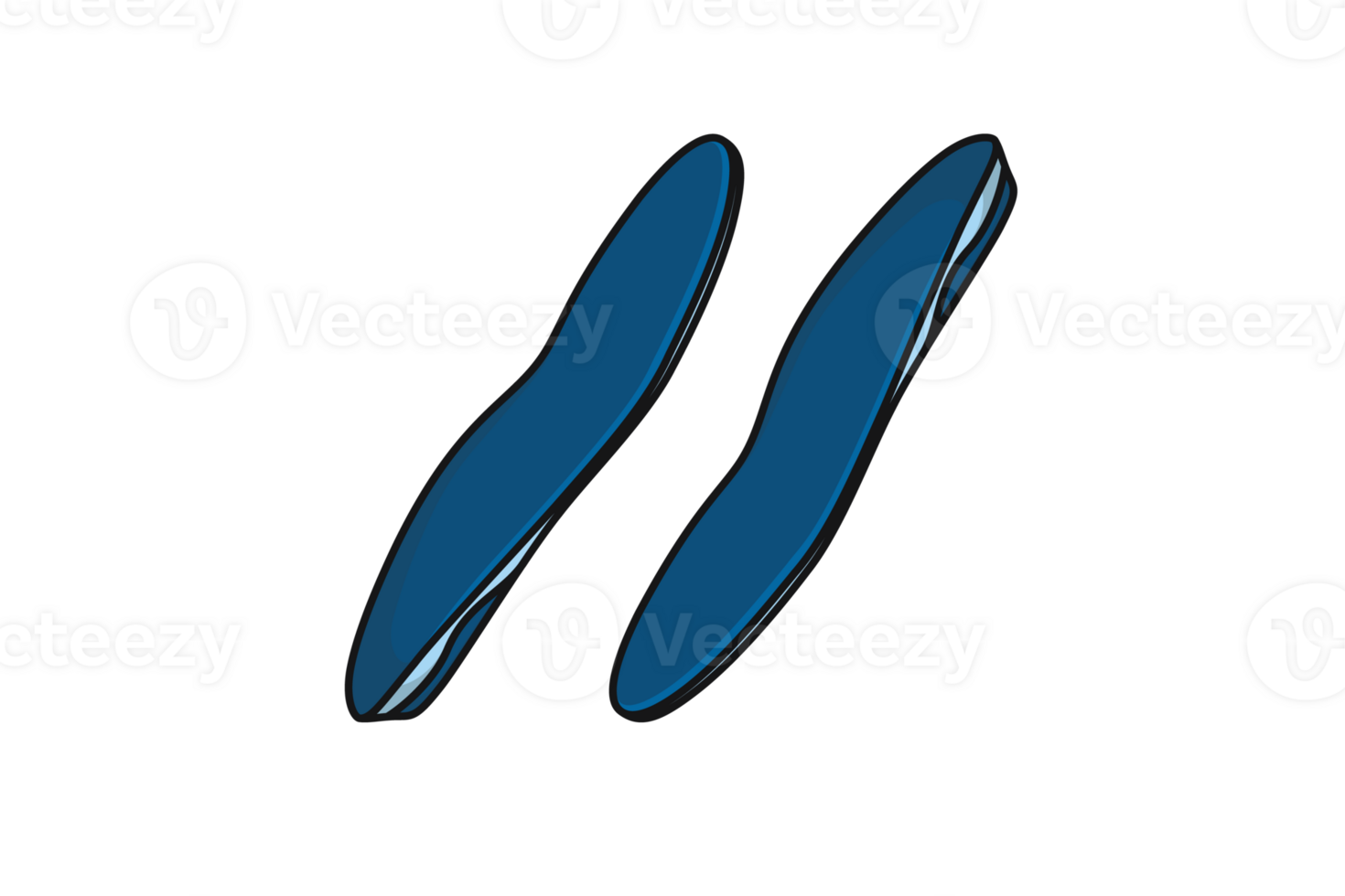 Comfortable Orthotics Shoe Insole Front View vector illustration. png