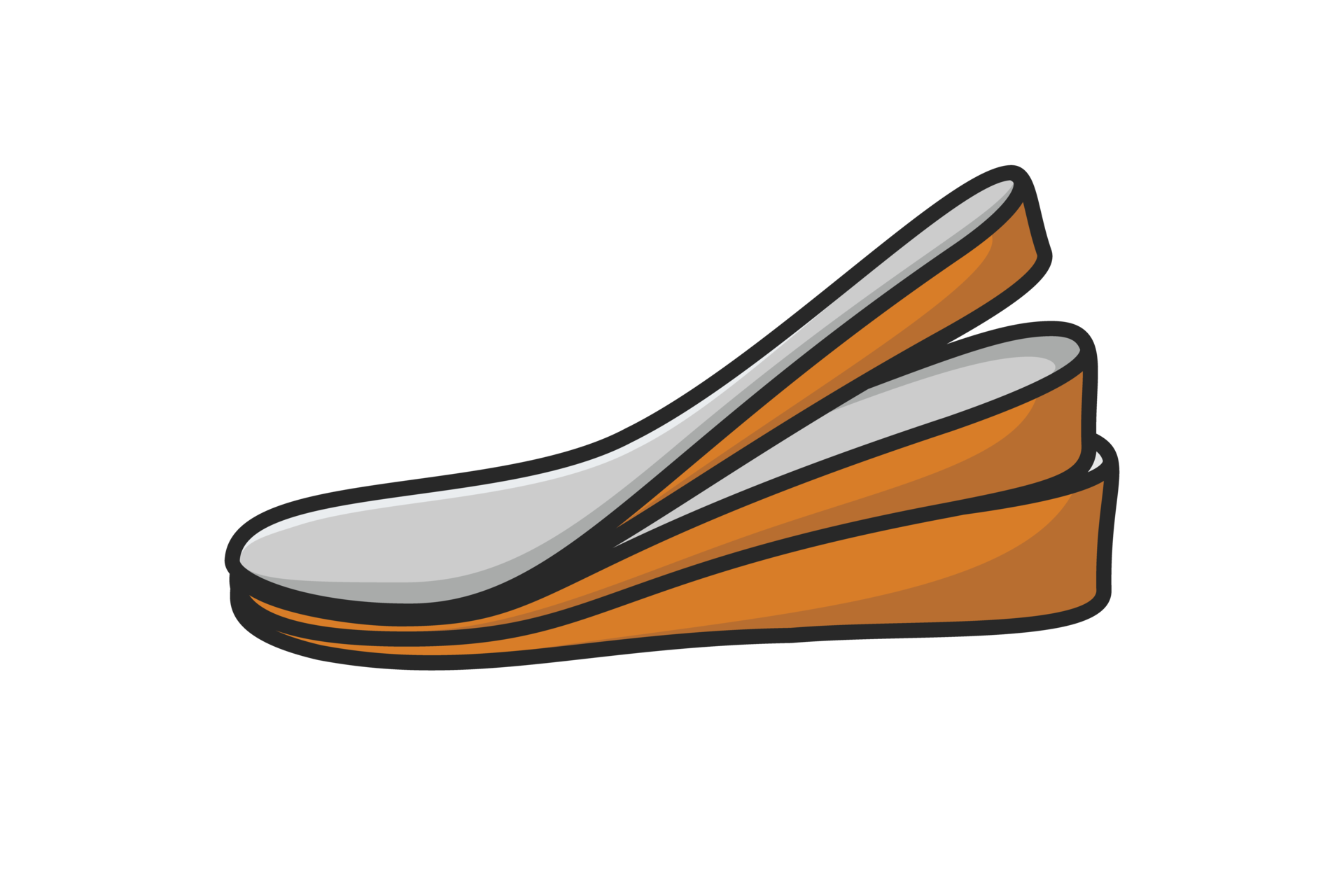 Comfortable Orthotics Shoe Insole Front View vector illustration