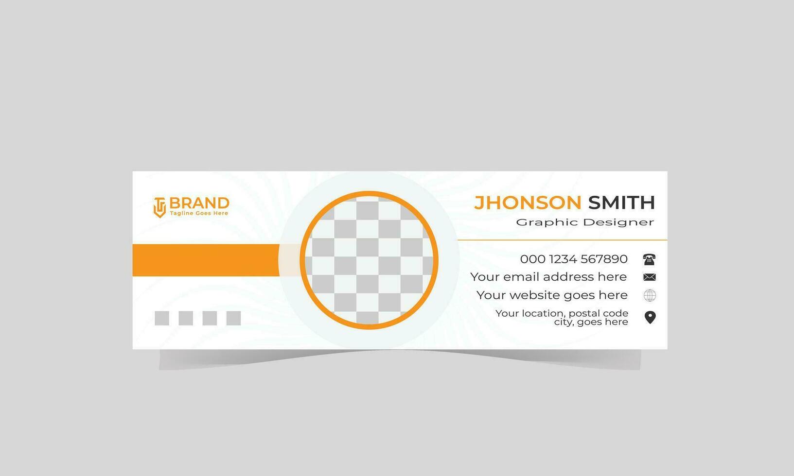 Clean and Creative email signature template vector