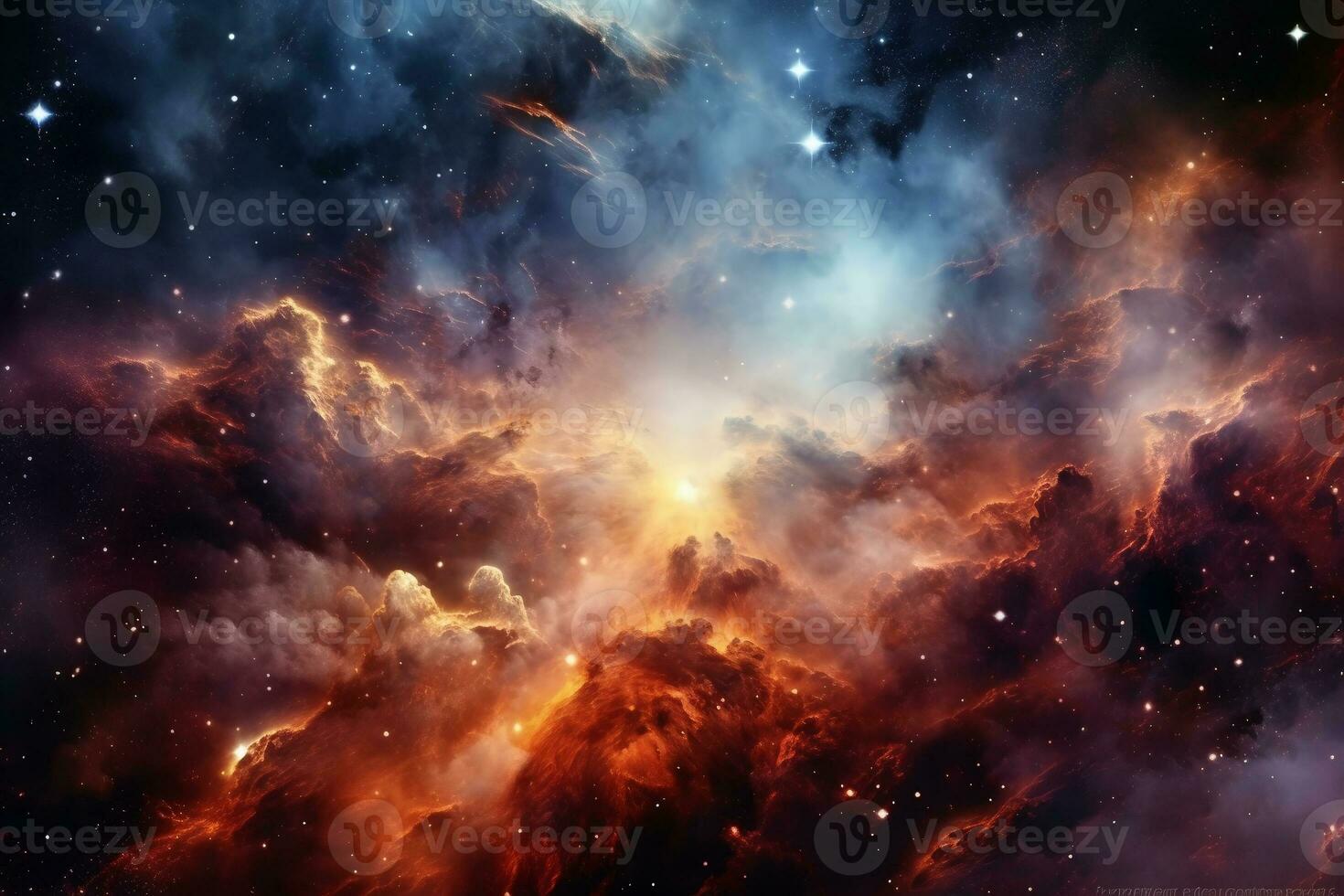 background cosmic massive galaxy. AI generative photo