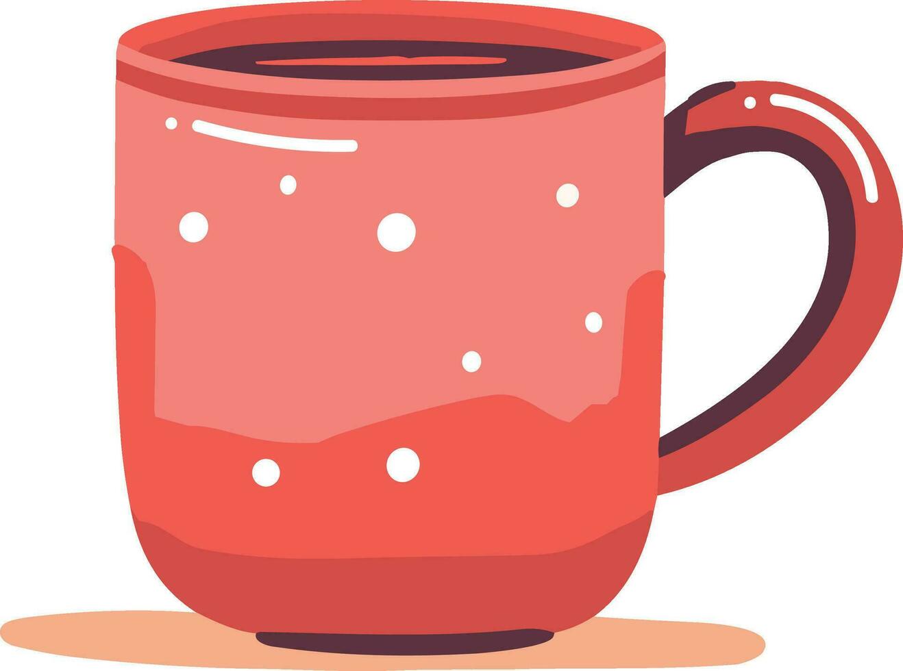 Hand Drawn Christmas coffee mug in flat style vector