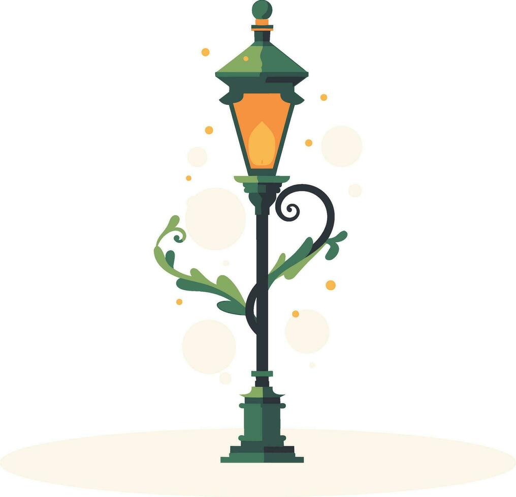 Hand Drawn Christmas electricity pole in flat style vector