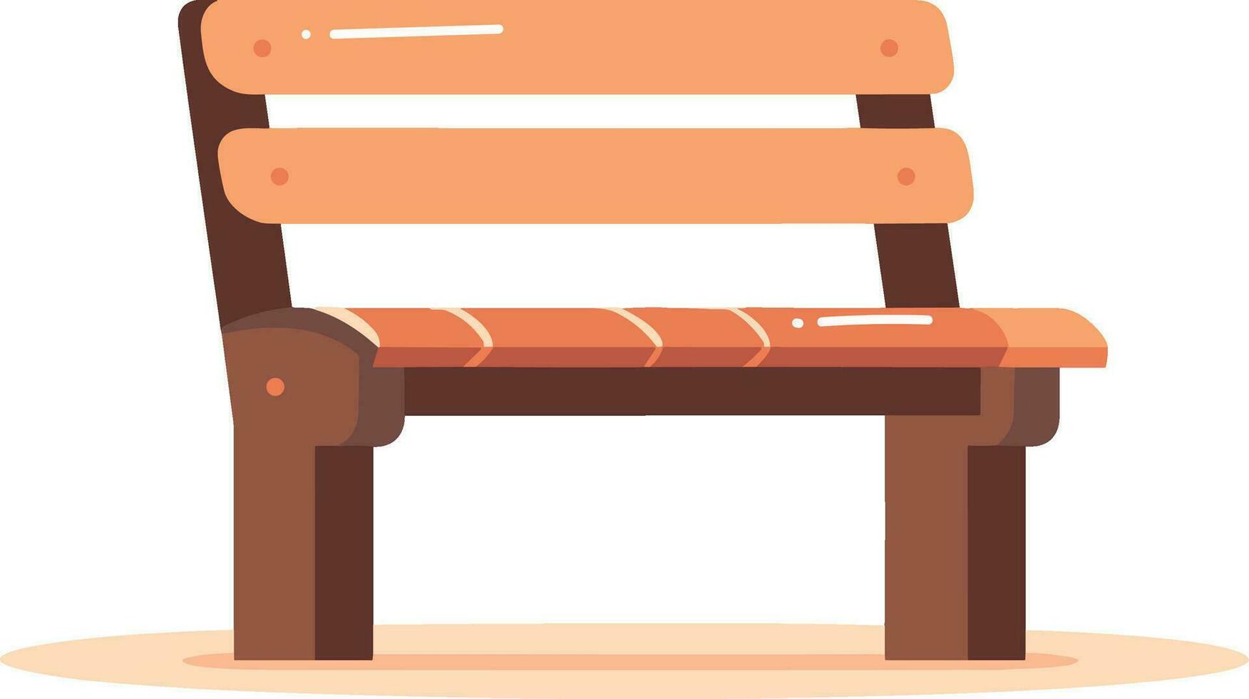 Hand Drawn bench chair in flat style vector