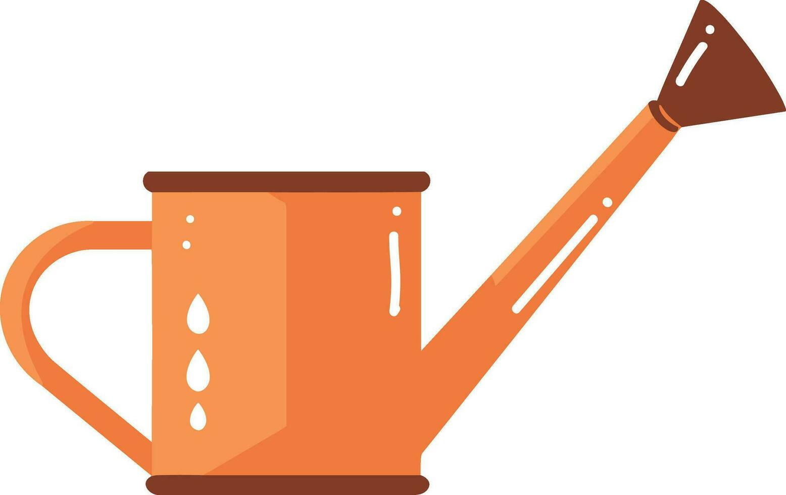 Hand Drawn watering can in flat style vector