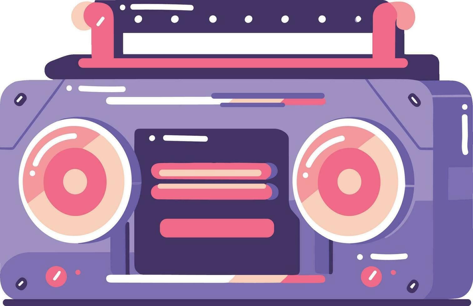 Hand Drawn vintage radio in flat style vector