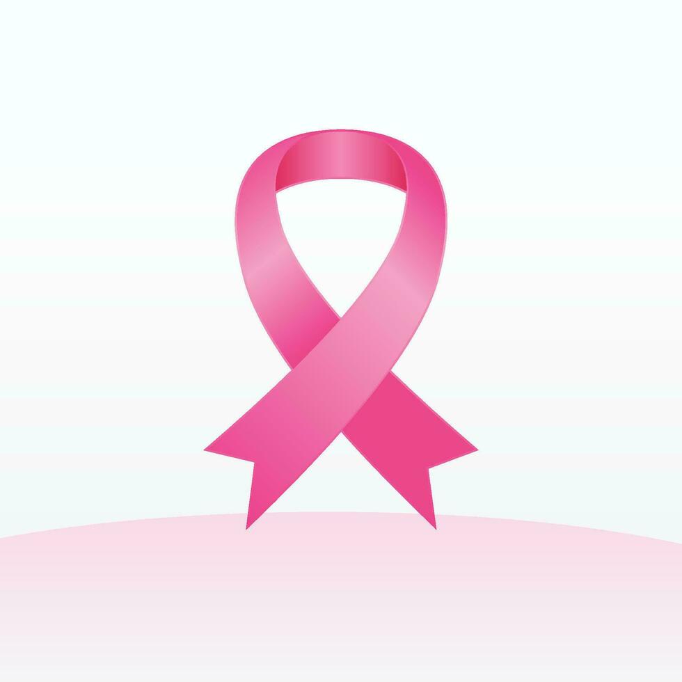 pink ribbon 3d vector