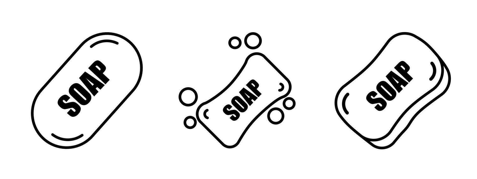 Soap icon black and white illustration design. vector