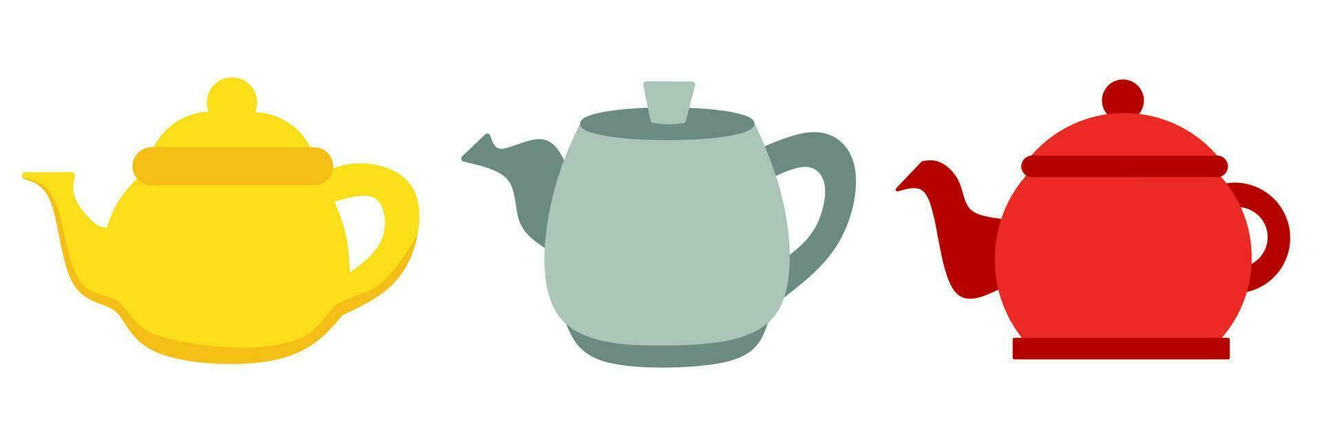 Teapot icon colorful illustration design. vector