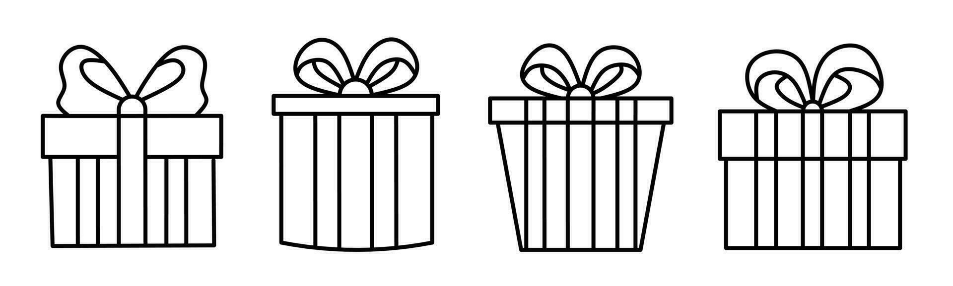 Gift box icon template. Stock vector illustration.