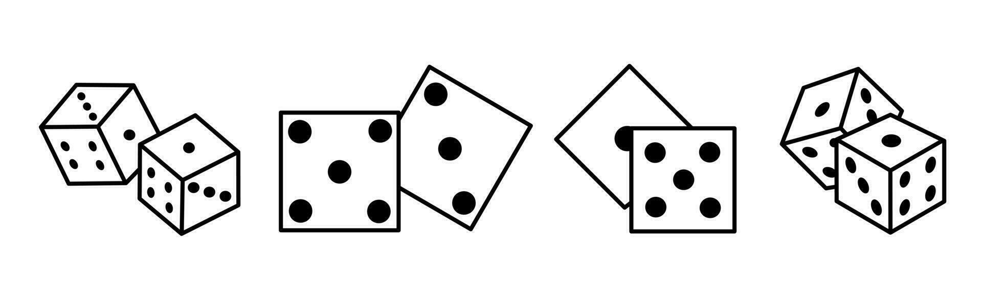 Dice icon template. Stock vector illustration.