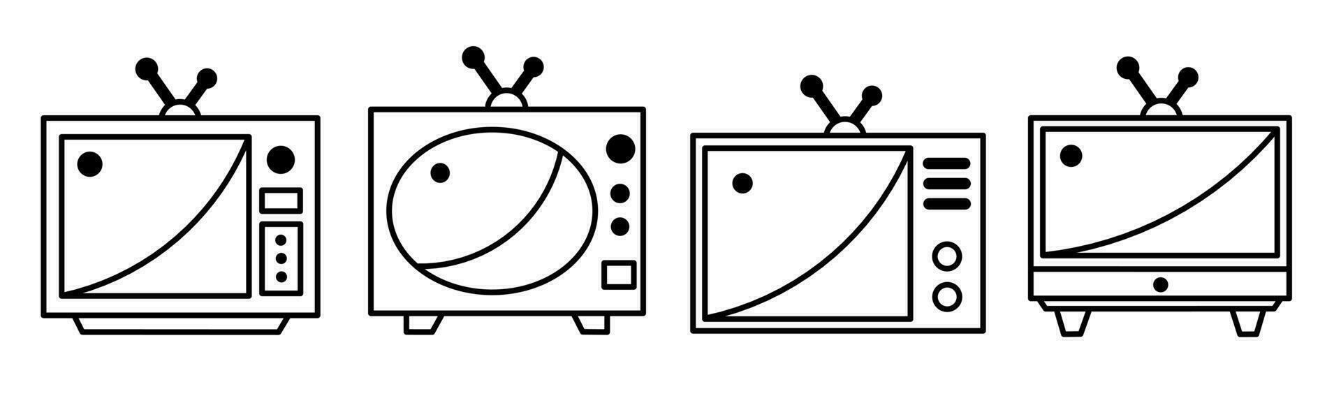 Television icon template. Stock vector illustration.