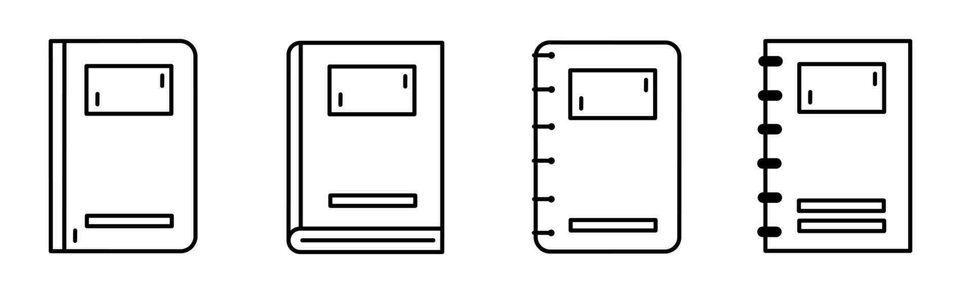 cuaderno icono modelo. valores vector ilustración.