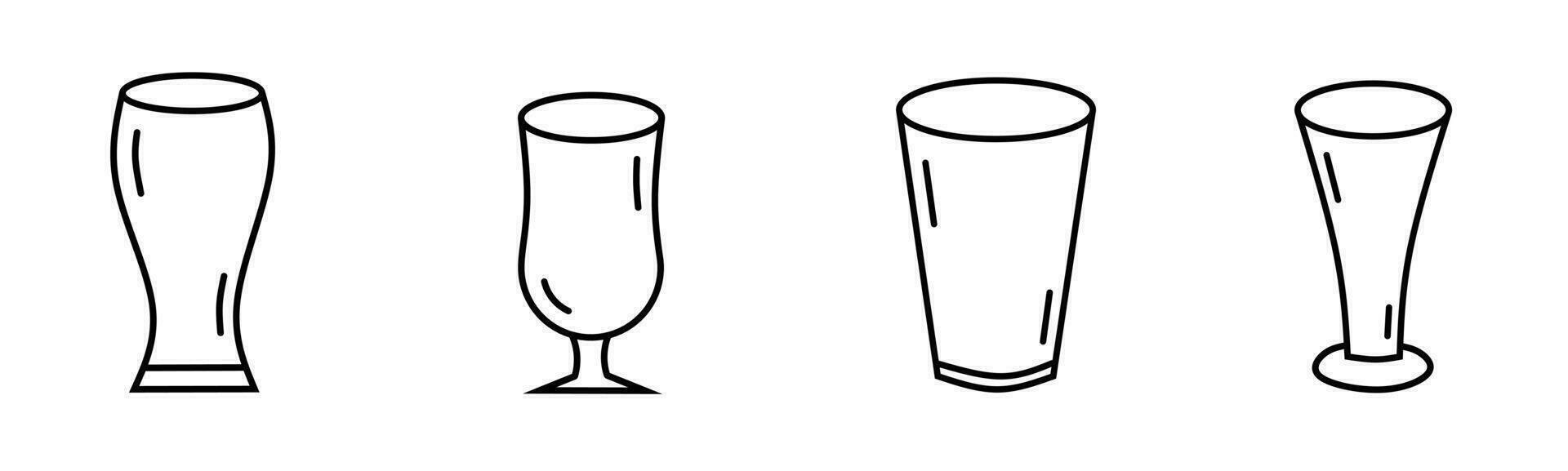 Glass icon template. Stock vector illustration.
