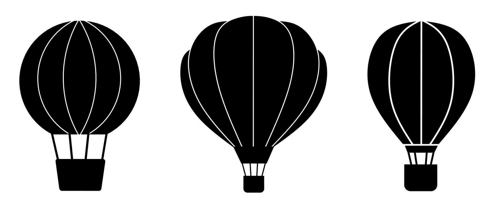 Air ballon illustration set. Stock vector collection.