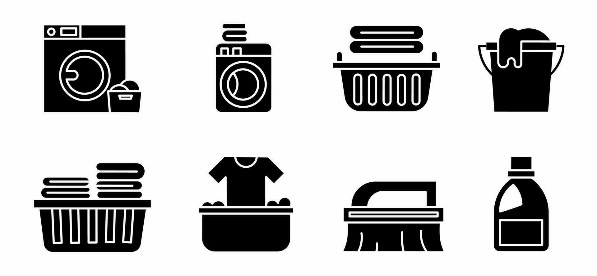 Laundry equipment illustration set. Stock vector collection. 27894646