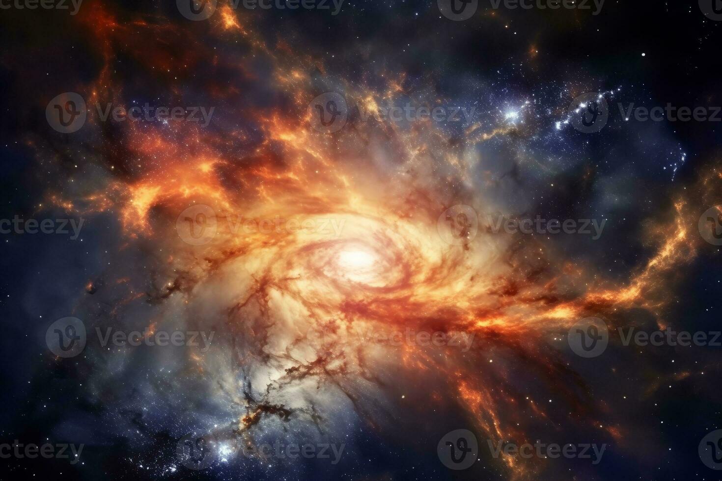 background cosmic massive galaxy. AI generative photo