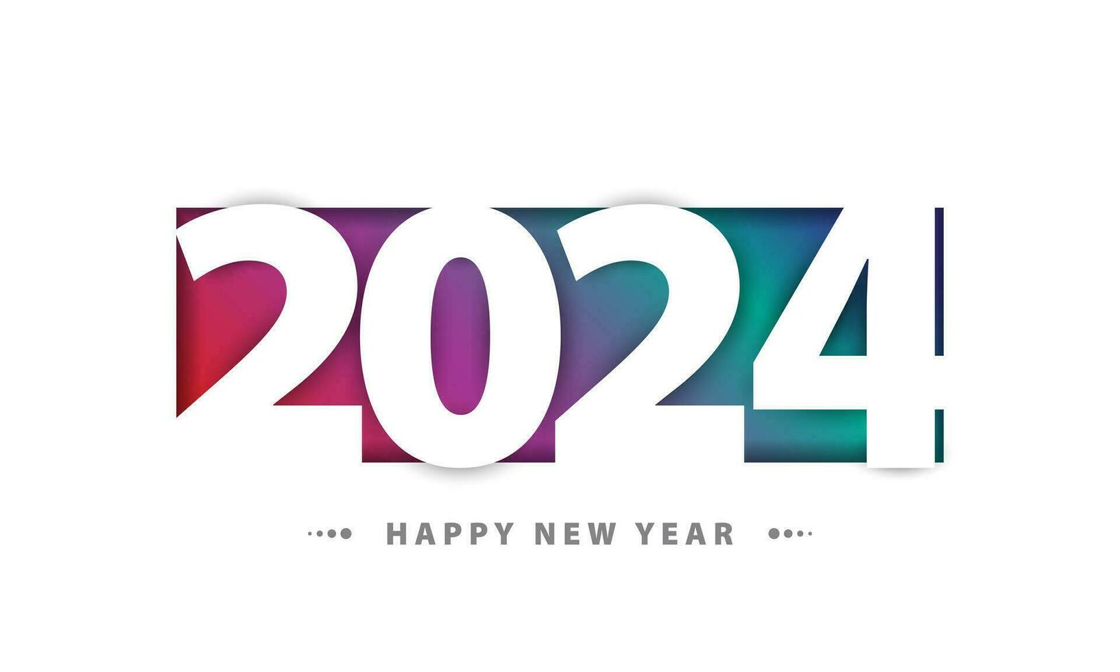 Diseño de fondo de feliz año nuevo 2024. vector