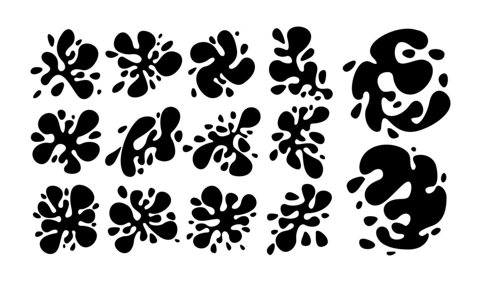 Set of abstract water splash design template. Water liquid splash logo