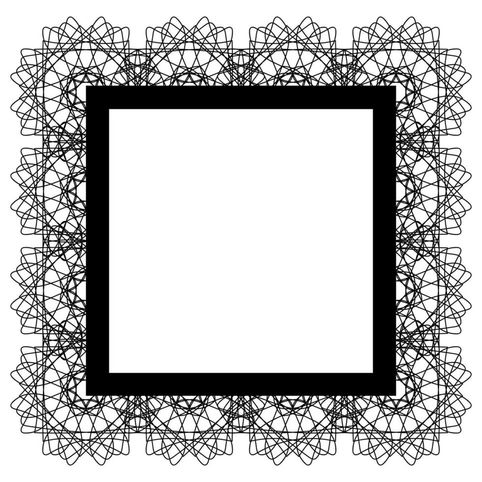 frame square napkin vintage with lace vector