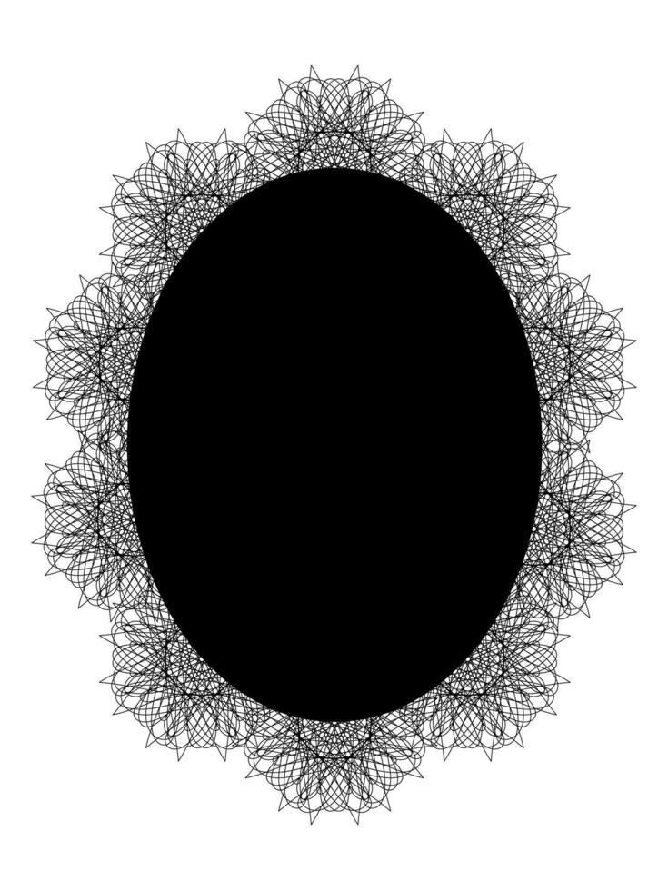 frame oval backing vintage with lace vector