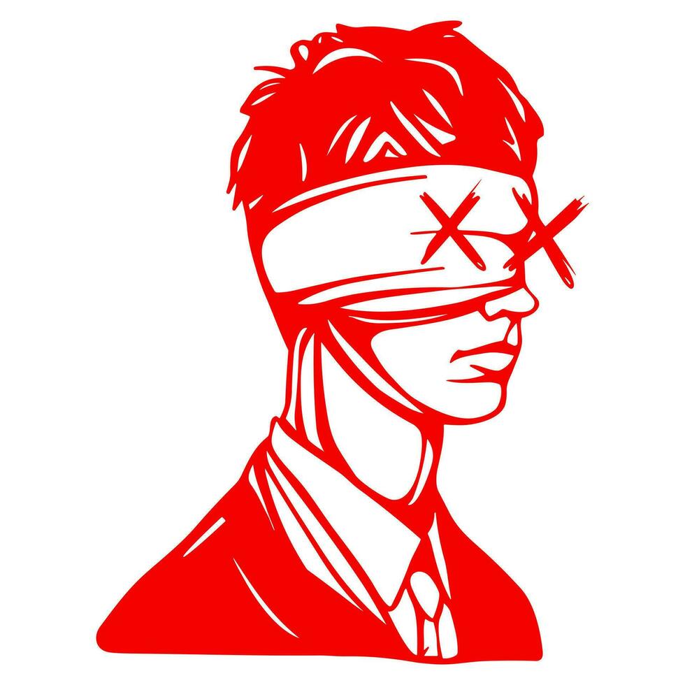 man blind art vector