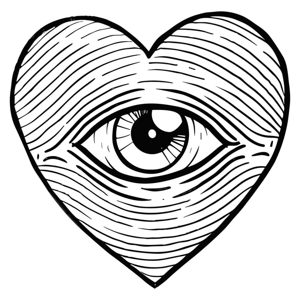 ojos símbolo amor vector