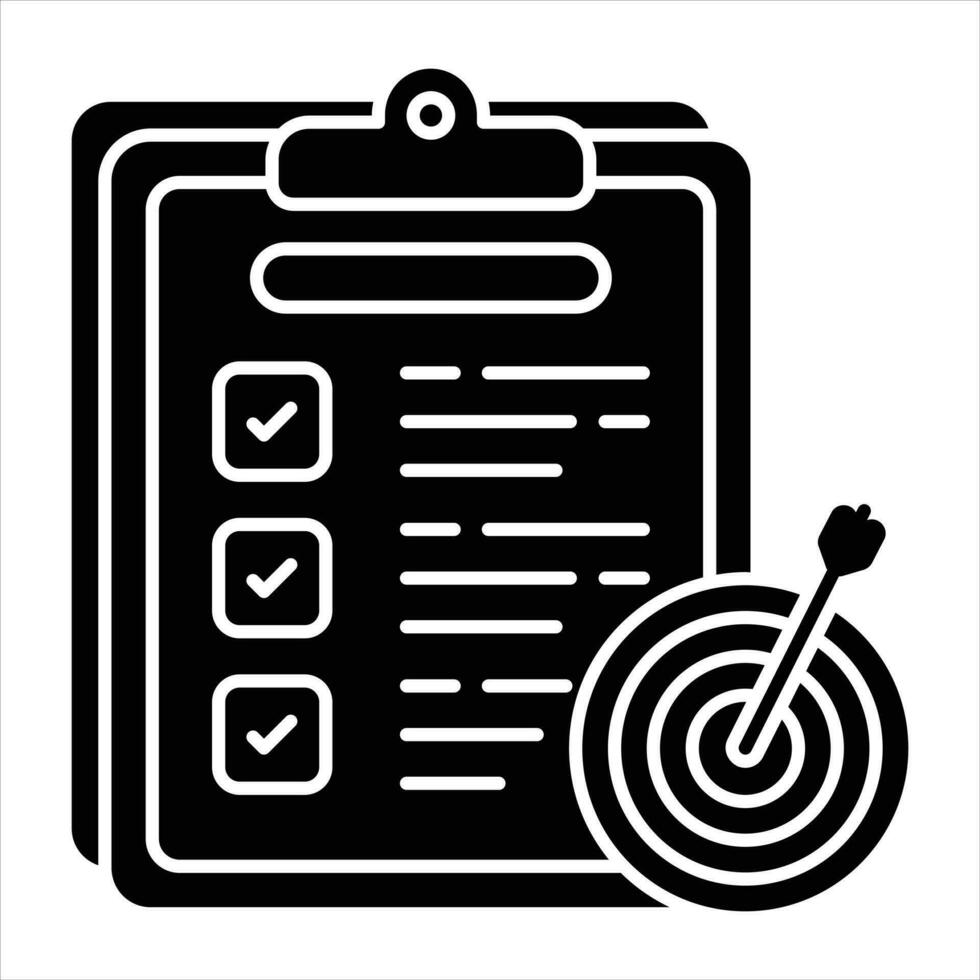 Task Planning glyph icons design style vector