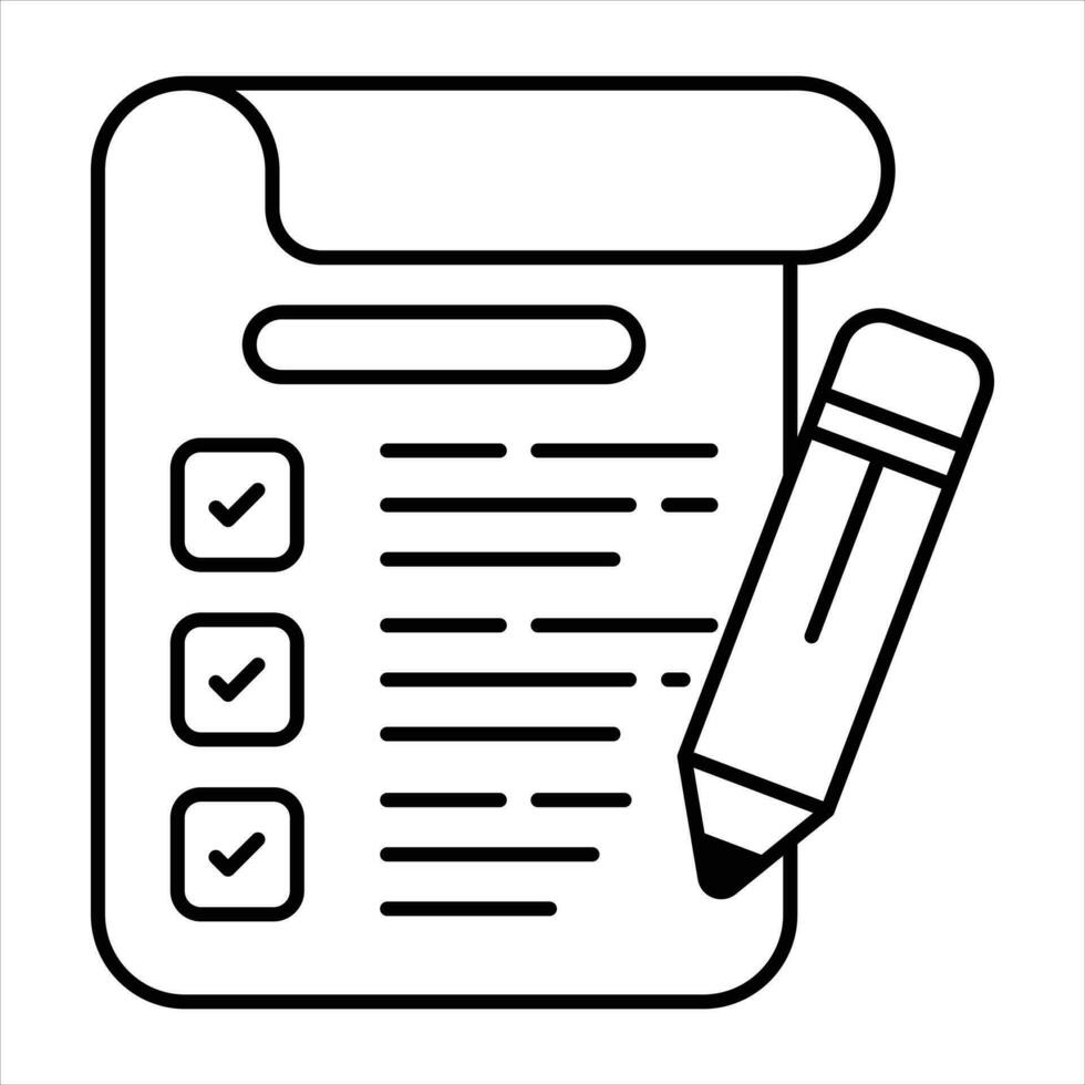 checklist line icon design style vector