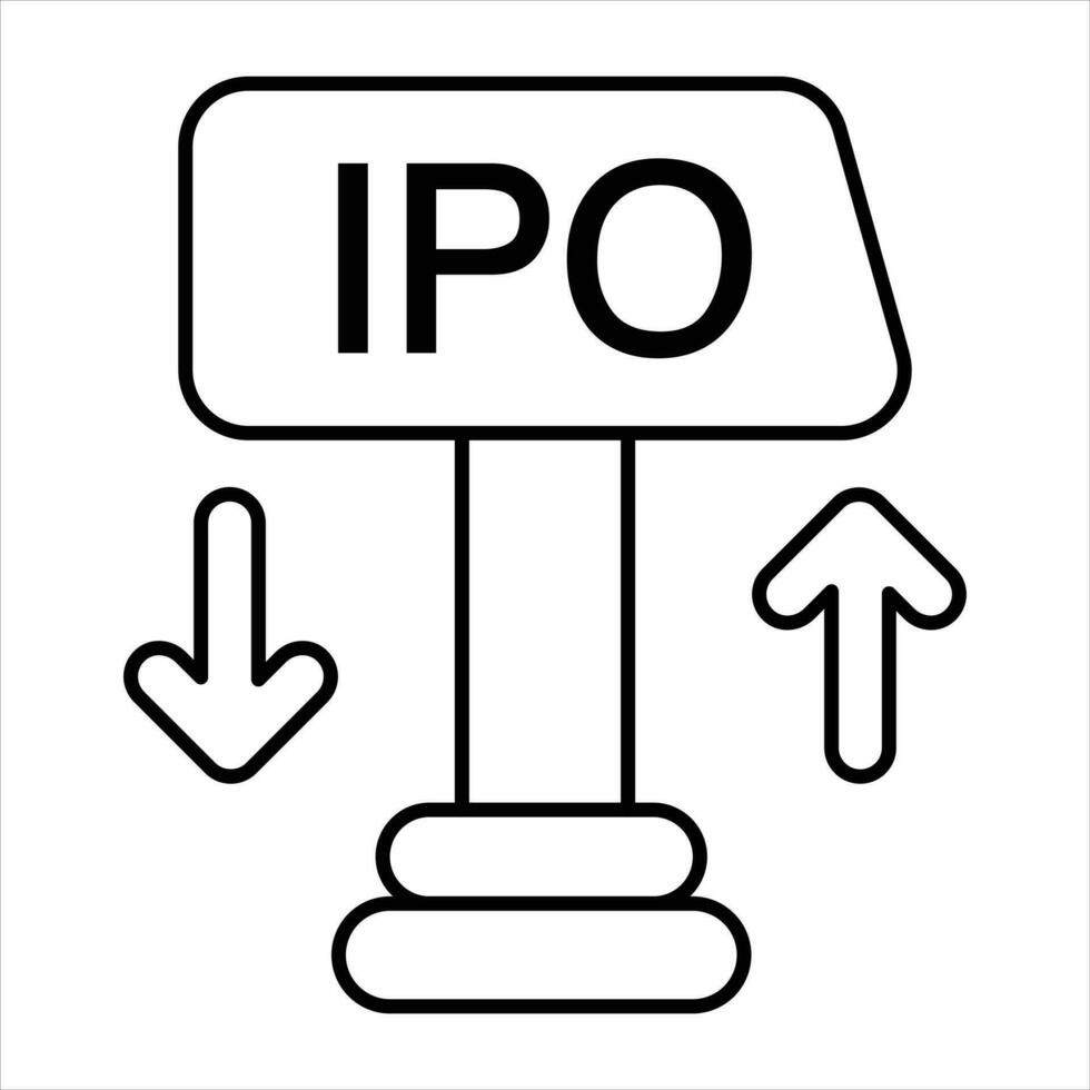ipo line icon design style vector