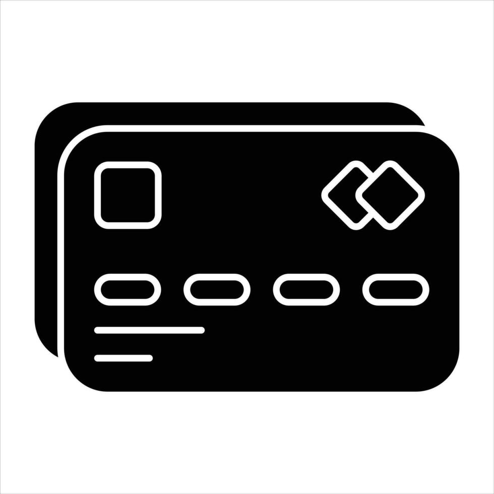 ATM Card glyph icon design style vector