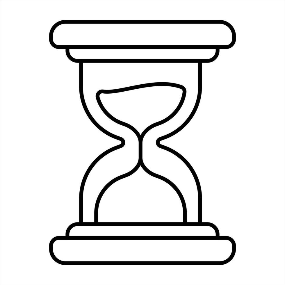 hour glass line icon design style vector