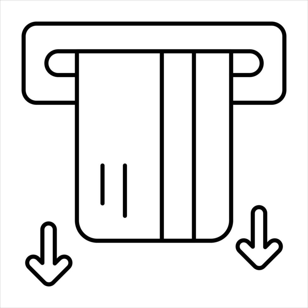 cash point line icon design style vector