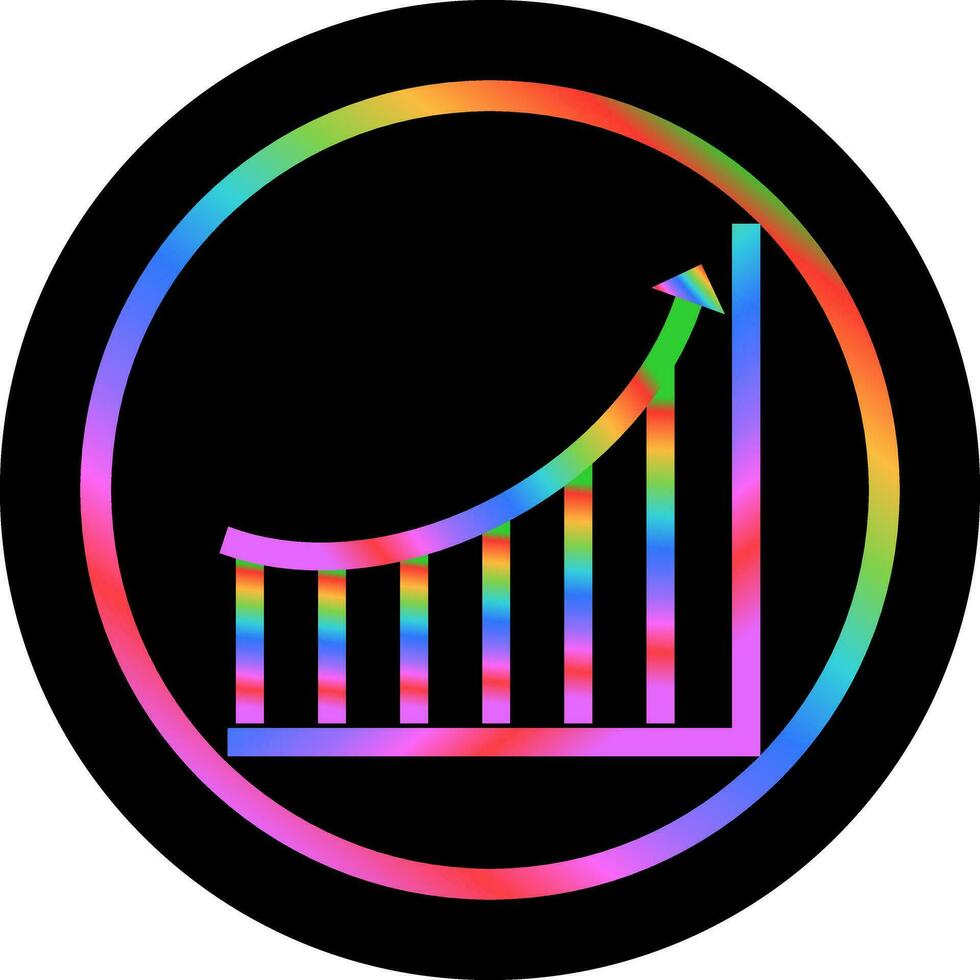 Increasing Graph Vector Icon