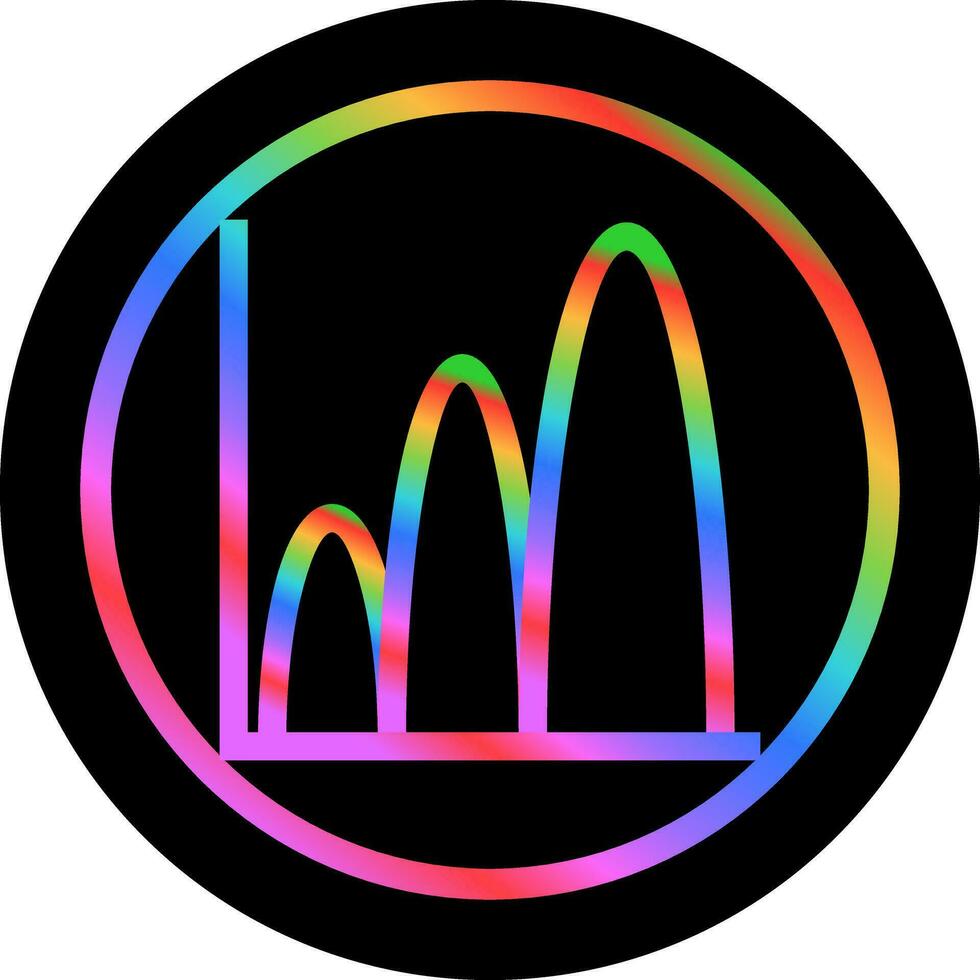 Bell Shaped Graph Vector Icon