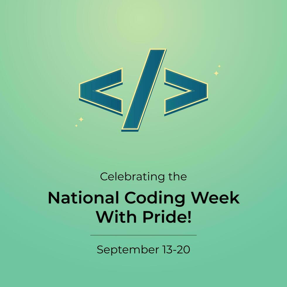 national coding week design template good for celebration. coding symbol vector illustration. flat design. vector eps 10.