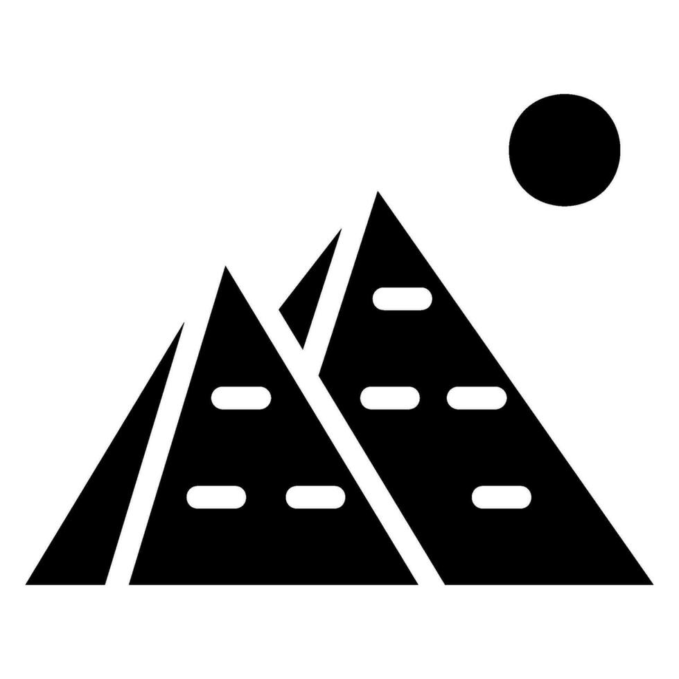 pyramid glyph icon vector
